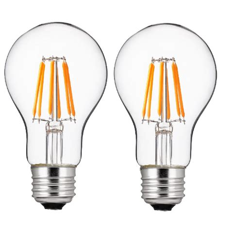 Sunlite Watt Equivalent A Dimmable Clear Filament Led Light Bulb