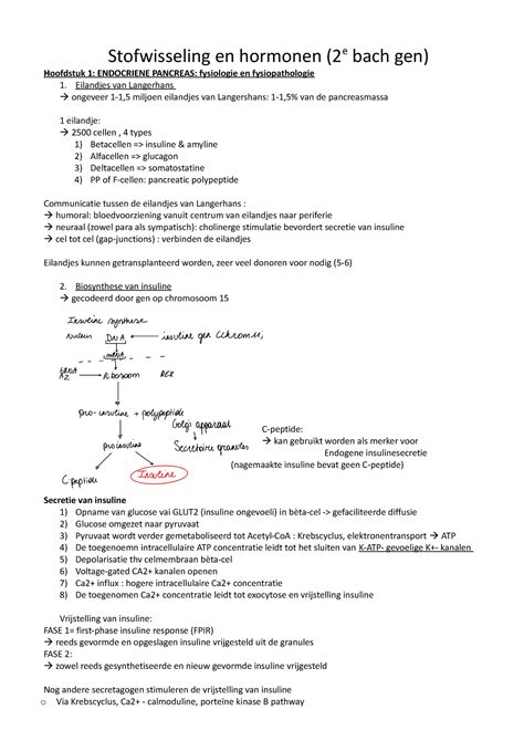 Sv Stofwisseling En Hormonen Stofwisseling En Hormonen E Bach Gen