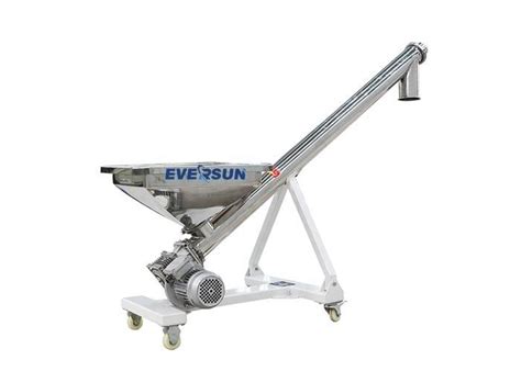 Stainless Steel Powder Screw Auger Conveyor L Hopper In Stock