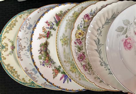 Mismatched China Plates Vintage Dinner Plates Dinnerware