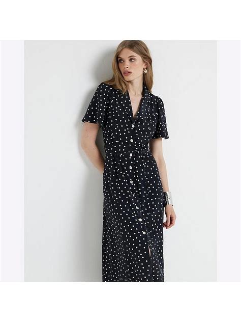 River Island Belted Shirt Dress Black Very