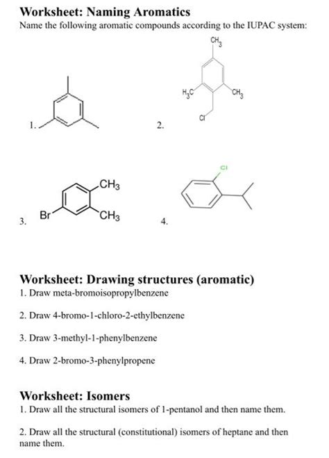 Solved Worksheet Isomers 1 Draw All The Structural Isomers