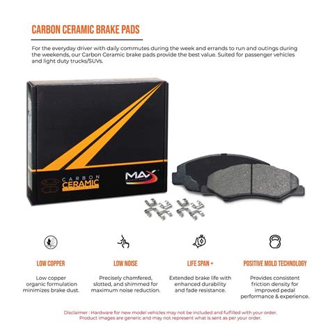 Max Advanced Brakes Premium OE Org Eqp F R Rotors W Cer Mc Brake Pads