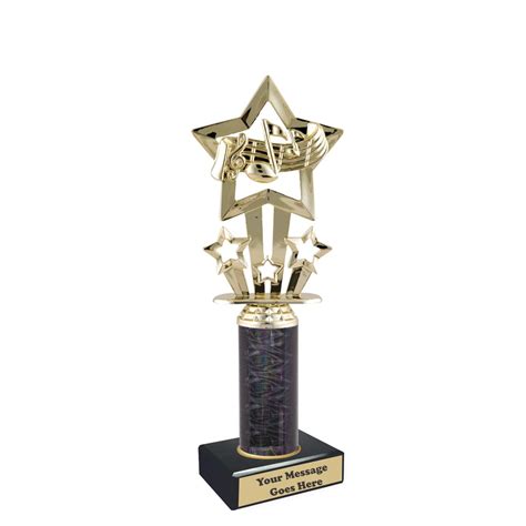 Star Music Figure Gold On Dazzle Column Series Marble Base Trophies