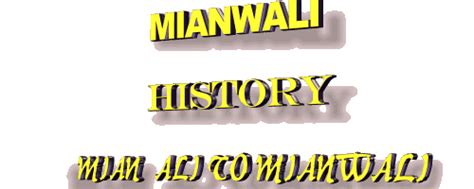 MIANWALI HISTORY - Mianwali.org