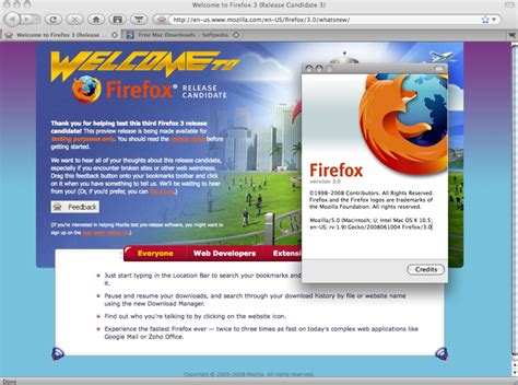 Mozilla Firefox 3 Released For Mac