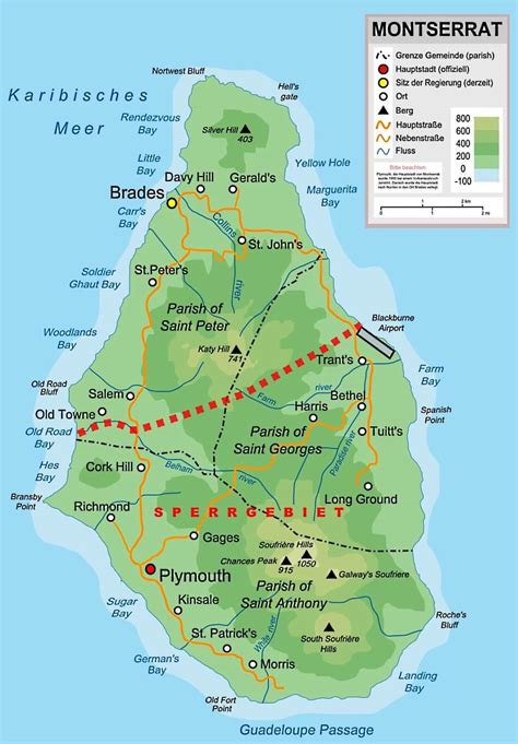 Mapa De Montserrat Datos Interesantes E Información Sobre El País