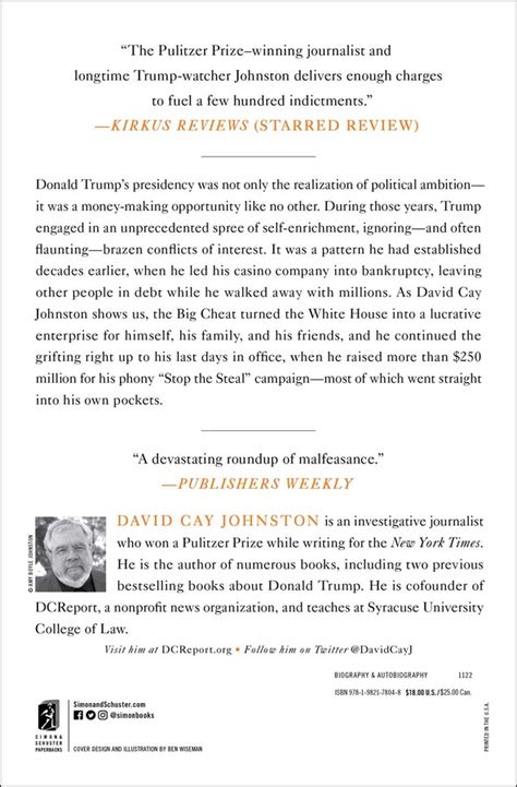 The Big Cheat Book By David Cay Johnston Official Publisher Page