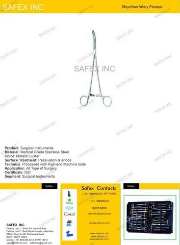 Ss General Surgery Moynihan Artery Forceps For Medical At Rs Piece