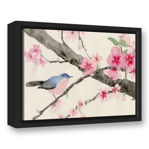 Winston Porter Cherry Blossoms Framed On Canvas Print Wayfair