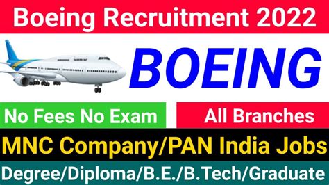 Boeing Company Jobs 2022 B E B Tech Jobs 2022 Mechanical