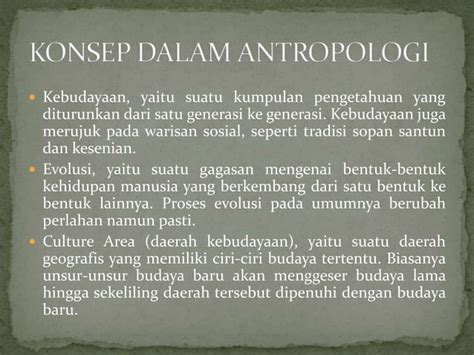 Ppt 1 Dasar Dasar Antropologi