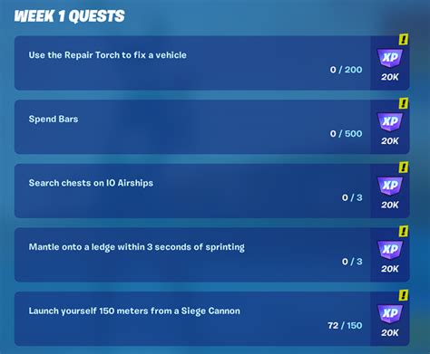 Fortnite Chapter 3 Season 2 Week 1 Quests - DigitalTQ