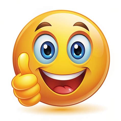 Thumbs Up Emoticon Vector Design Of An Emoticon Showing Thumbs Up