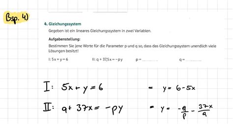 Lgs Mit 2 Parametern Lösen Gleichungen Gleichungssysteme Lineare Gleichungssysteme