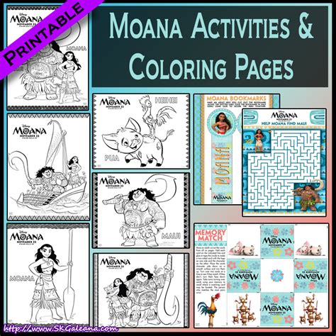 Free Printable Moana Activities And Crafts Skgaleana