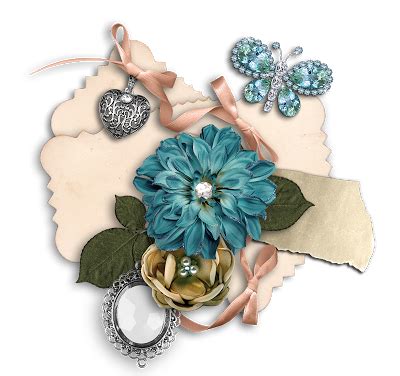 Free scrapbook cluster “Vintage Elegance” from Cheyokota digital scraps ...