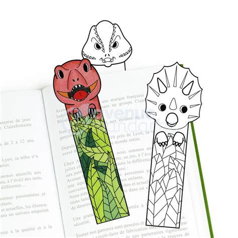 Carnet De Coloriage Graffy Bookmark Dinosaures Dessins