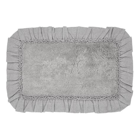 Vhc Brands Burlap In X In Dove Grey Bathmat The Home Depot