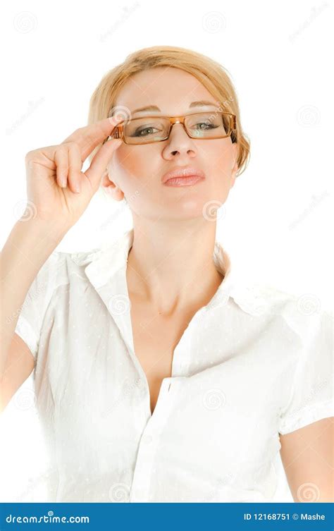 Woman In Glasses Stock Image Image Of Adult Businessperson 12168751