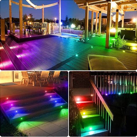 Pcs Rgb Ip Outdoor Waterproof Stainless Steel Recessed Led Deck