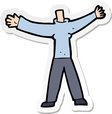 Sticker Of A Cartoon Headless Body 45009344 PNG