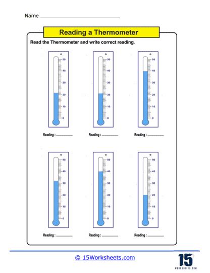 Reading Thermometers Worksheets 15 Worksheets