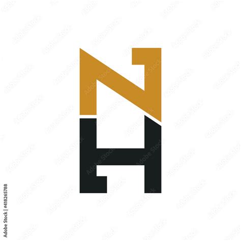 Initial Nh Letter Logo Vector Template Design Creative Abstract Letter