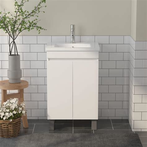 Css Distributions New White Shaker Single Sink Bathroom