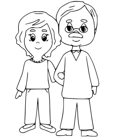 Dibujos De Abuela Y Nieta Para Colorear Para Colorear Pintar E