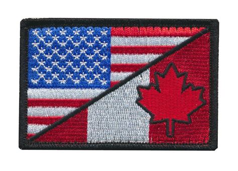 Tactical Usa Canadian Flag Embroidered Patch Embroidered Patches Canadian Flag Flag Patches