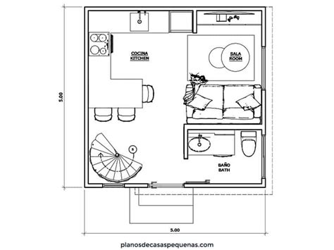 Casa pequeña y moderna de 5x5 dos pisos La AMARAS