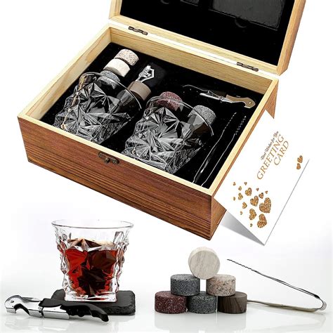 Buy Whiskey Stones T Set Whiskey Glass Set Of 2 Granite Chilling