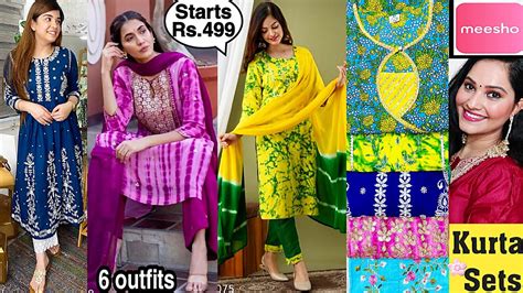 Meesho Kurti Kurta Set Haulmeesho Kurta Palazo Sharara Duppta Sets