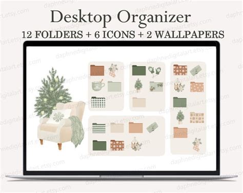 Christmas Desktop Icons , Winter Desktop Wallpaper Organizer , MAC ...