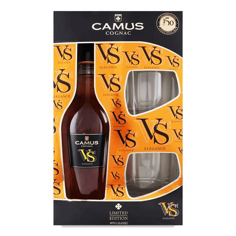 Коньяк Camus Елеганс VS + 2 бокали 0,7л – онлайн-супермаркет «Сільпо»