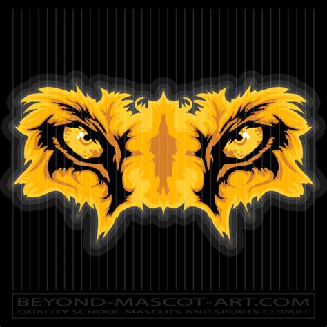 Lion Eyes Graphic Vector School Mascot Clipart