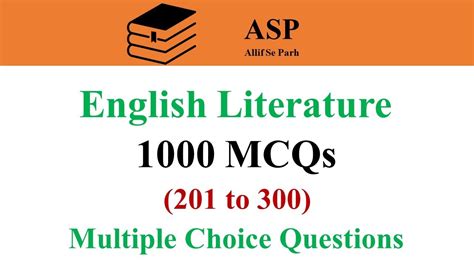 Most Important MCQs On English Literature MCQs For All Types Of