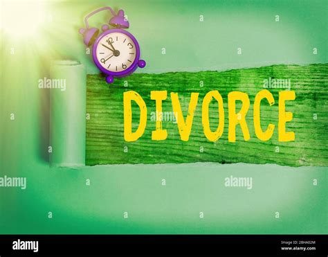 Conceptual Hand Writing Showing Divorce Concept Meaning Legal