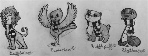 Hogwarts Mascots by Vulcangirl327 on DeviantArt