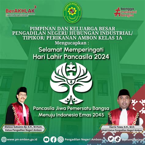 Selamat Memperingati Hari Lahir Pancasila 1 Juni 2024 Website