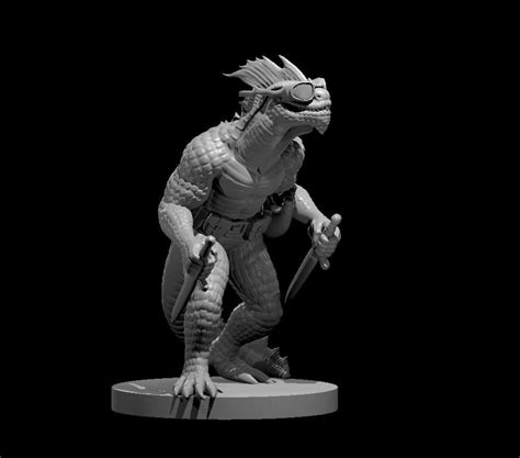 Lizardfolk Rogue Miniature Mz4250 Dandd 5e Dungeons And Etsy Canada