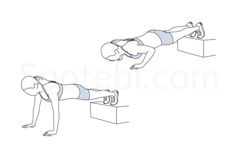 Decline Push Up Illustrated Exercise Guide