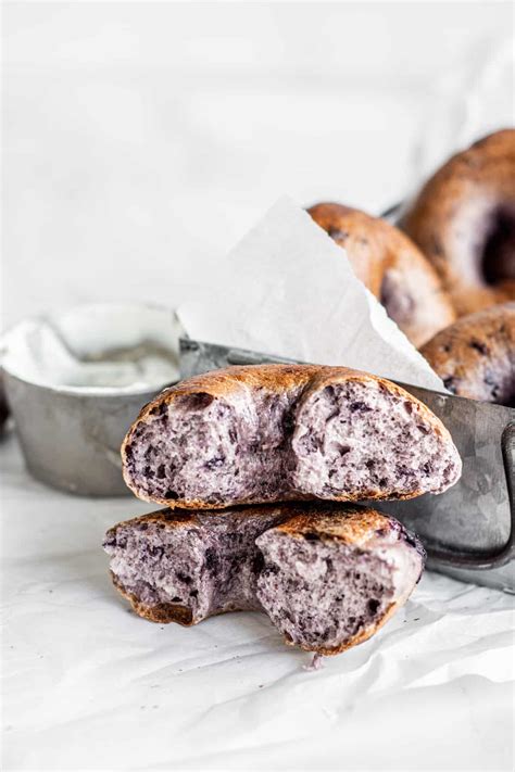 Homemade Blueberry Bagels - Baking With Butter