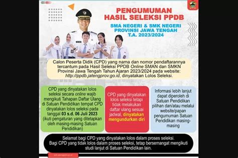 Berkas Daftar Ulang PPDB Jateng 2023 Jenjang SMA SMK Cek Syarat Dan