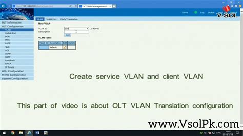 How To Configure VSOL OLT On VLAN Mode YouTube