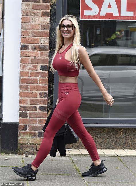 Christine Mcguinness Wears Skintight Red Gym Gear In Cheshire Daily Mail Online