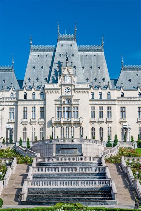 The Palace Of Culture In Iasi Romania Rearview From The Palas Garden