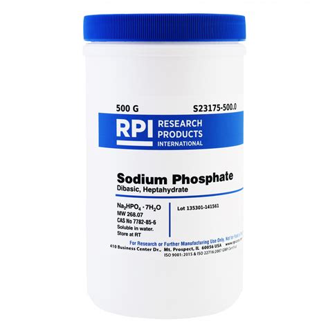 Sodium Phosphate Dibasic Heptahydrate 500 Grams Ubicaciondepersonas