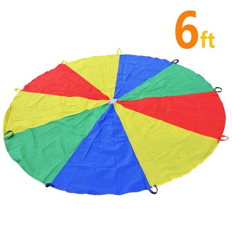 Parachute for kids 6' With 9 Handles Game Toy for Kids Play - Walmart ...